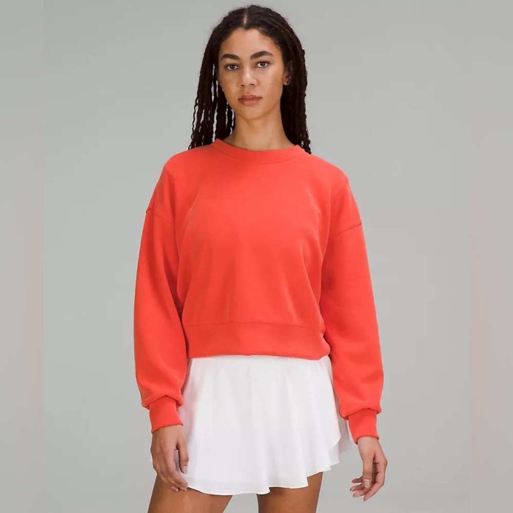NWT Lululemon Softstreme Perfectly Oversized Cropped Crew - Picture 2 of 6